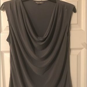 Roz & Ali sleeveless top with cowl neck